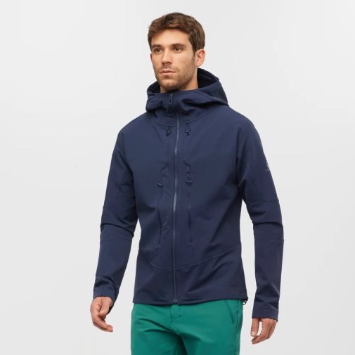 Casaco Salomon Outpeak Softshell Full Zip Masculino Azul Marinho | PT O07435